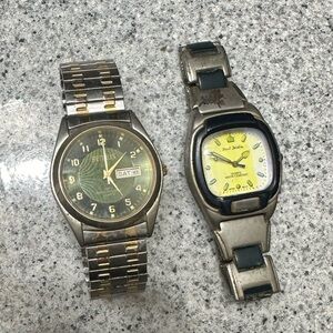 Men's Silver and Gold Watch